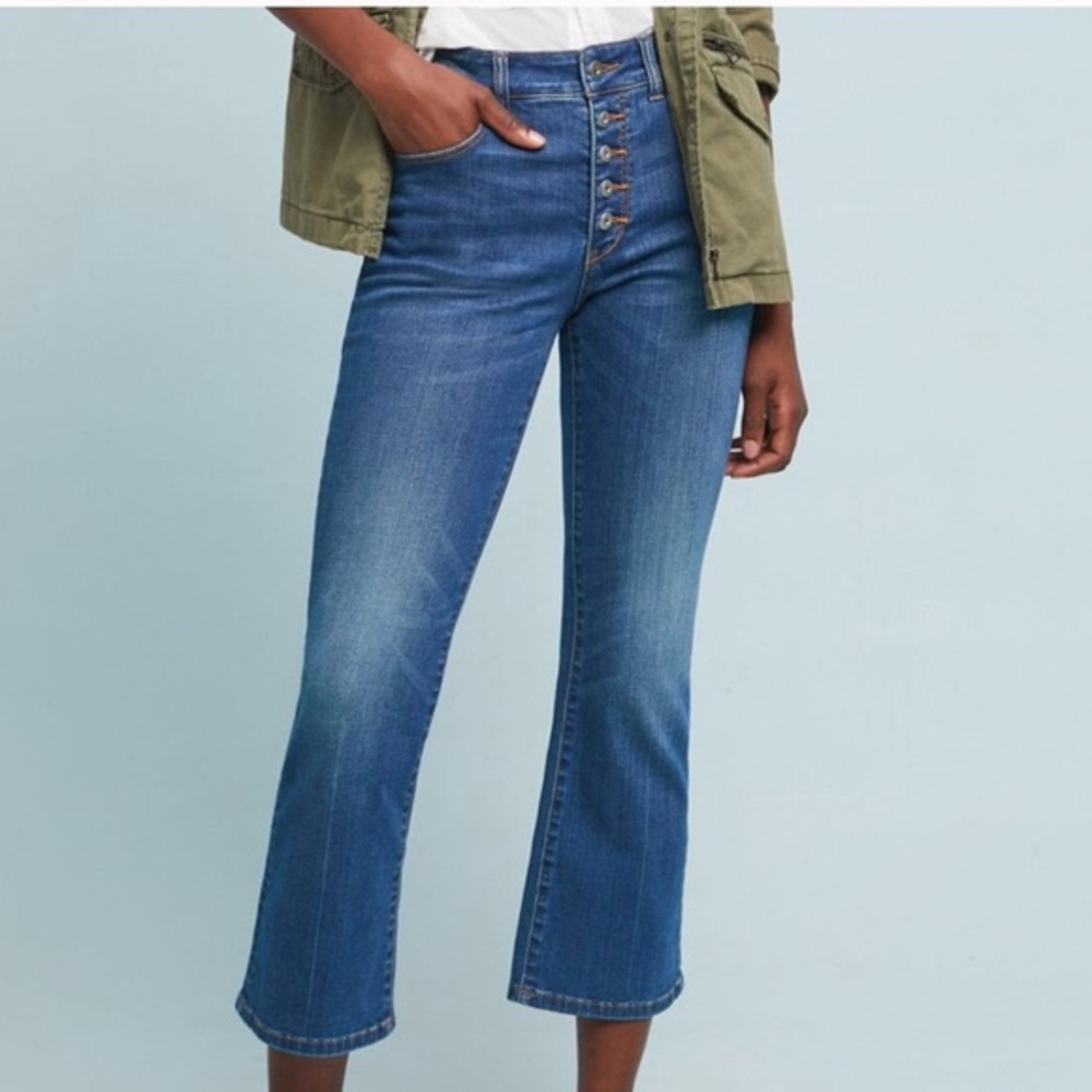 Pilcro and the Letterpress Cropped Flare Jeans